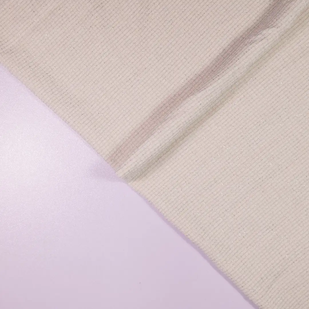 China Fabric for Shirt,Crop Top,Skirt Jacquard Knit Fabric Polyester Spandex Mohair Beige color buy from China wholesaler bulk order at wholesale price free worldwide shipping Alibaba