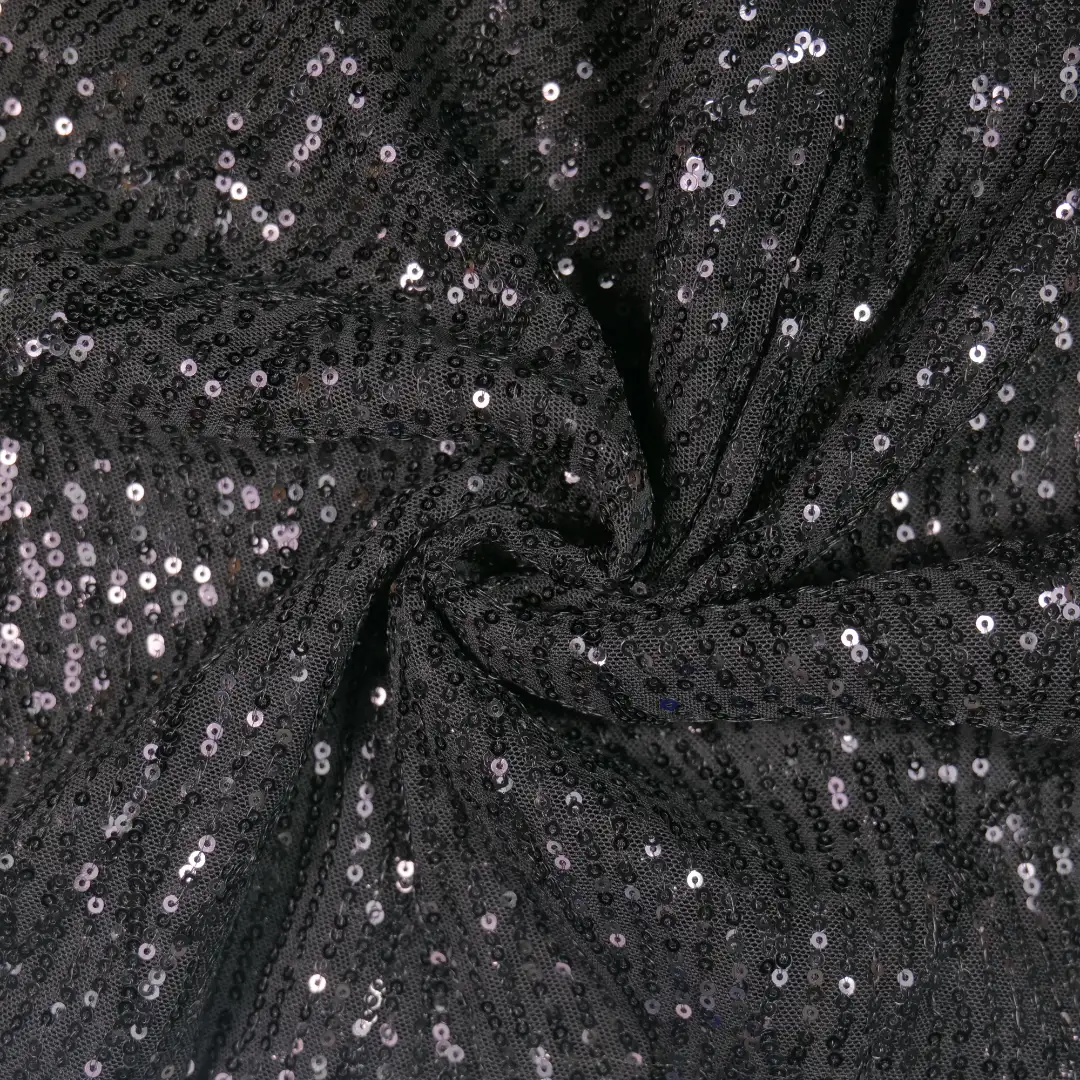 China Fabric for Shirt,Skirt Mesh Knit Fabric Polyester Spandex black color buy from China wholesaler bulk order at wholesale price free worldwide shipping Alibaba