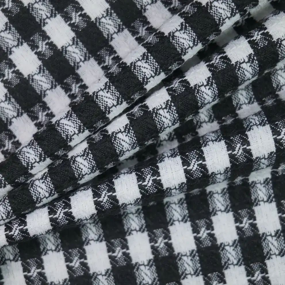 China Fabric for Jackets,Blazer,Skirt,Overcoat Chanel-Style Fabric Woolen Polyester BLACK color buy from China wholesaler bulk order at wholesale price free worldwide shipping Alibaba