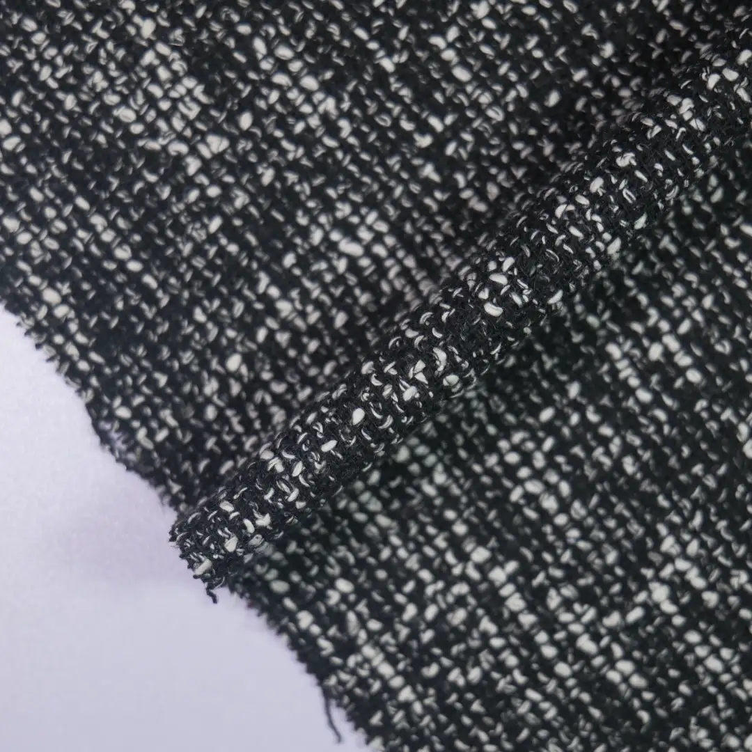 China Fabric for Jackets,Blazer,Trench Coat Woolen Tweed Woolen Polyester Cotton BLACK color buy from China wholesaler bulk order at wholesale price free worldwide shipping Alibaba