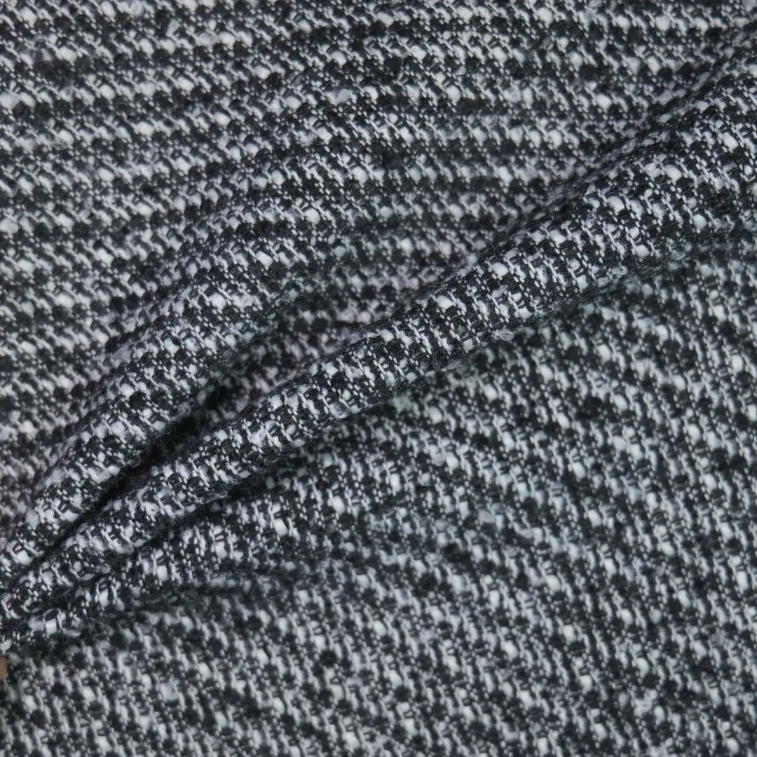 China Fabric for Jackets,Blazer,Trench Coat Woolen Tweed Woolen Polyester BLACK color buy from China wholesaler bulk order at wholesale price free worldwide shipping Alibaba