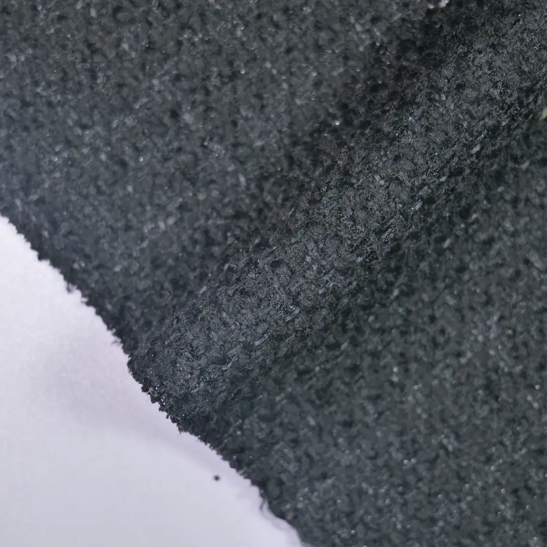 China Fabric for Jackets,Blazer,Trench Coat Woolen Tweed Woolen Chemical Fiber Wool BLACK color buy from China wholesaler bulk order at wholesale price free worldwide shipping Alibaba