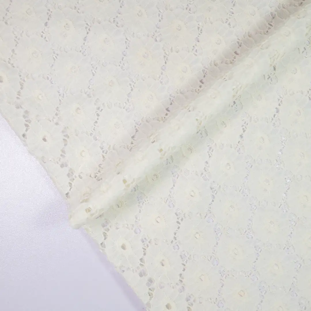 China Fabric for Gathered Strappy Mini Dress,Backless Beach Dress,Ruched Cuffs Big Collar Top Lace Knit Fabric Nylon white color buy from China wholesaler bulk order at wholesale price free worldwide shipping Alibaba