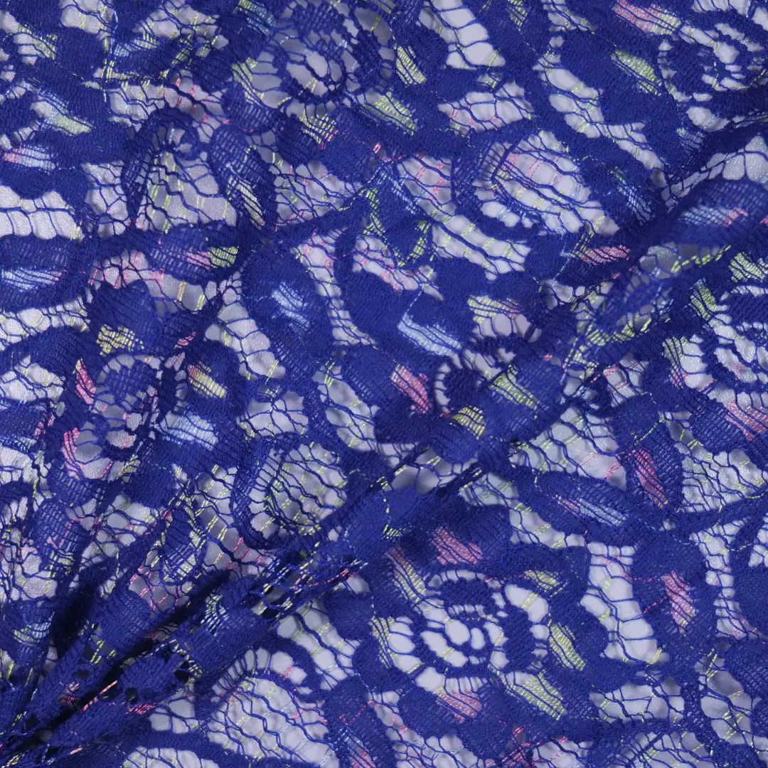 China Fabric for Backless Beach Dress,Kids Lace Trim Dress,Ladies Pleated Lace Shorts Lace Knit Fabric Polyester BLUE color buy from China wholesaler bulk order at wholesale price free worldwide shipping Alibaba