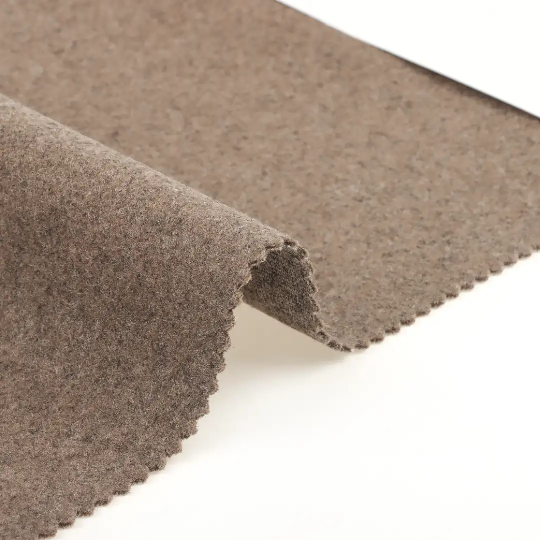 China Fabric for Skirt,Overcoat,Waist coat,Wide Leg Trousers,Open Waistcoat Melton Woolen Polyester Rayon Wool Coffee color buy from China wholesaler bulk order at wholesale price free worldwide shipping Alibaba