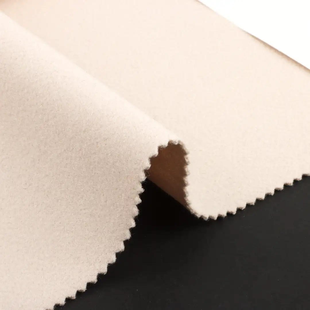 China Fabric for Padded Jacket,Overcoat,Fringe Jacket,Double-Breasted Coat,Kids Double-Breasted A-Line Binding Long Coat Woolen Cut Velvet Woolen Polyester Acrylic Rayon Beige color buy from China wholesaler bulk order at wholesale price free worldwide shipping Alibaba