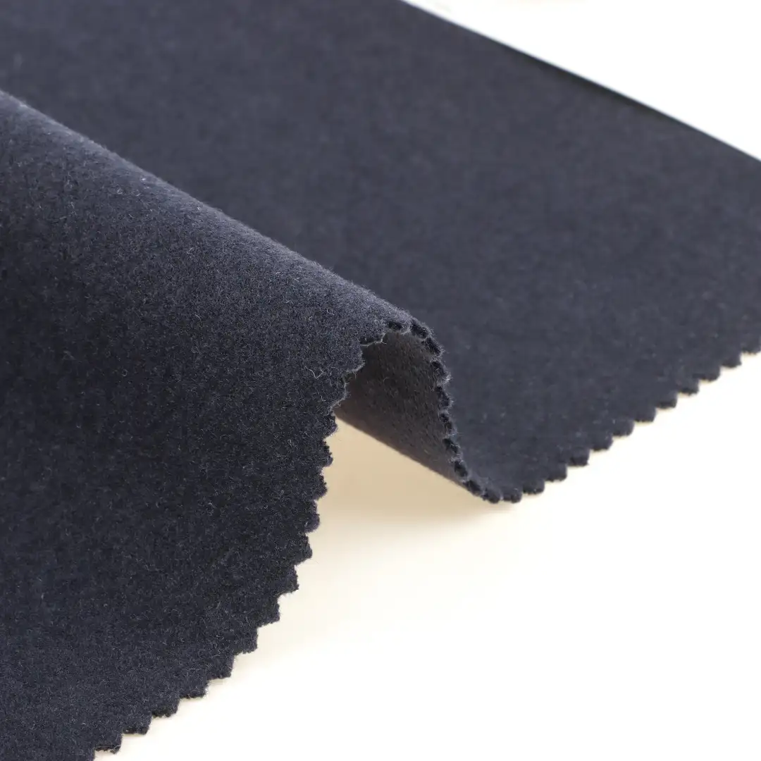 China Fabric for Padded Jacket,Overcoat,Double-Breasted Coat,Kids Double-Breasted A-Line Binding Long Coat Melton Woolen Polyester Navy color buy from China wholesaler bulk order at wholesale price free worldwide shipping Alibaba