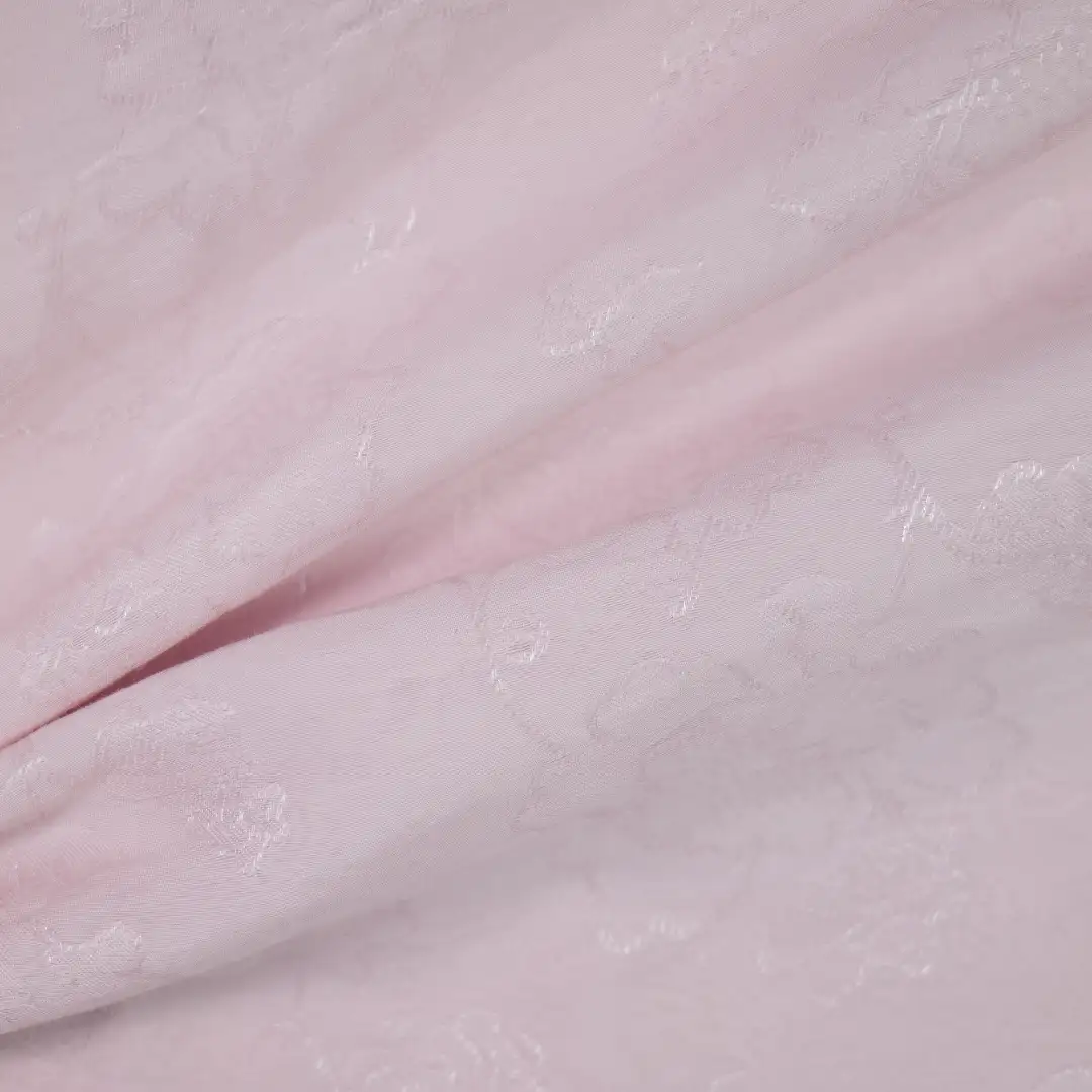 China Fabric for Shirt,Skirt,Kids Puff Sleeve Tier Dress,Backless Beach Dress Jacquard Woven Blended Fabric Polyester Nylon pink color buy from China wholesaler bulk order at wholesale price free worldwide shipping Alibaba