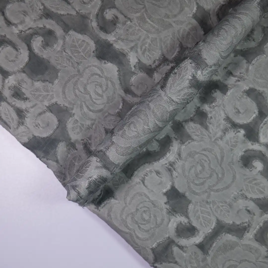 China Fabric for Shirt,Kids Ruffle-Sleeve Top,Backless Beach Dress,Strap Midi Dress Cotton/Rayon Jacquard Woven Blended Fabric Rayon Cotton Nylon grey color buy from China wholesaler bulk order at wholesale price free worldwide shipping Alibaba