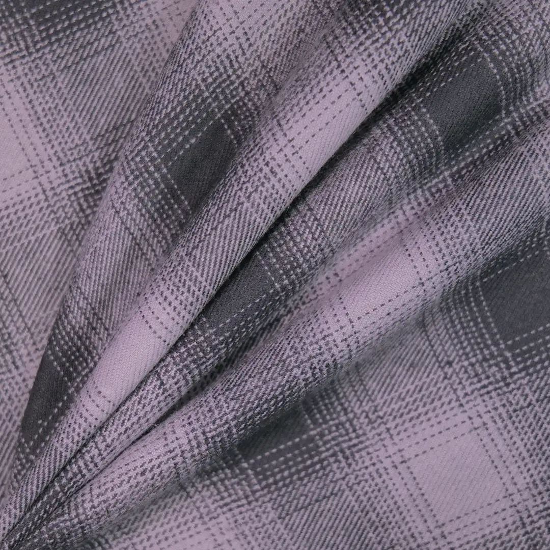 China Fabric for Shirt,Big Pockets Shirt Dress,Button Half-Placket Long Sleeve Shirt Yarn Dyed Check Natural Woven Fabric Cotton grey black color buy from China wholesaler bulk order at wholesale price free worldwide shipping Alibaba