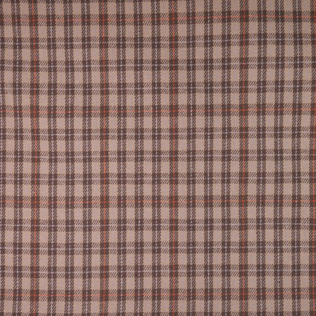 China Fabric for Shirt,Casual Long Sleeve Crop Shirt,Cropped V-Neck Shirt Yarn Dyed Check Natural Woven Fabric Cotton grey-brown color buy from China wholesaler bulk order at wholesale price free worldwide shipping Alibaba