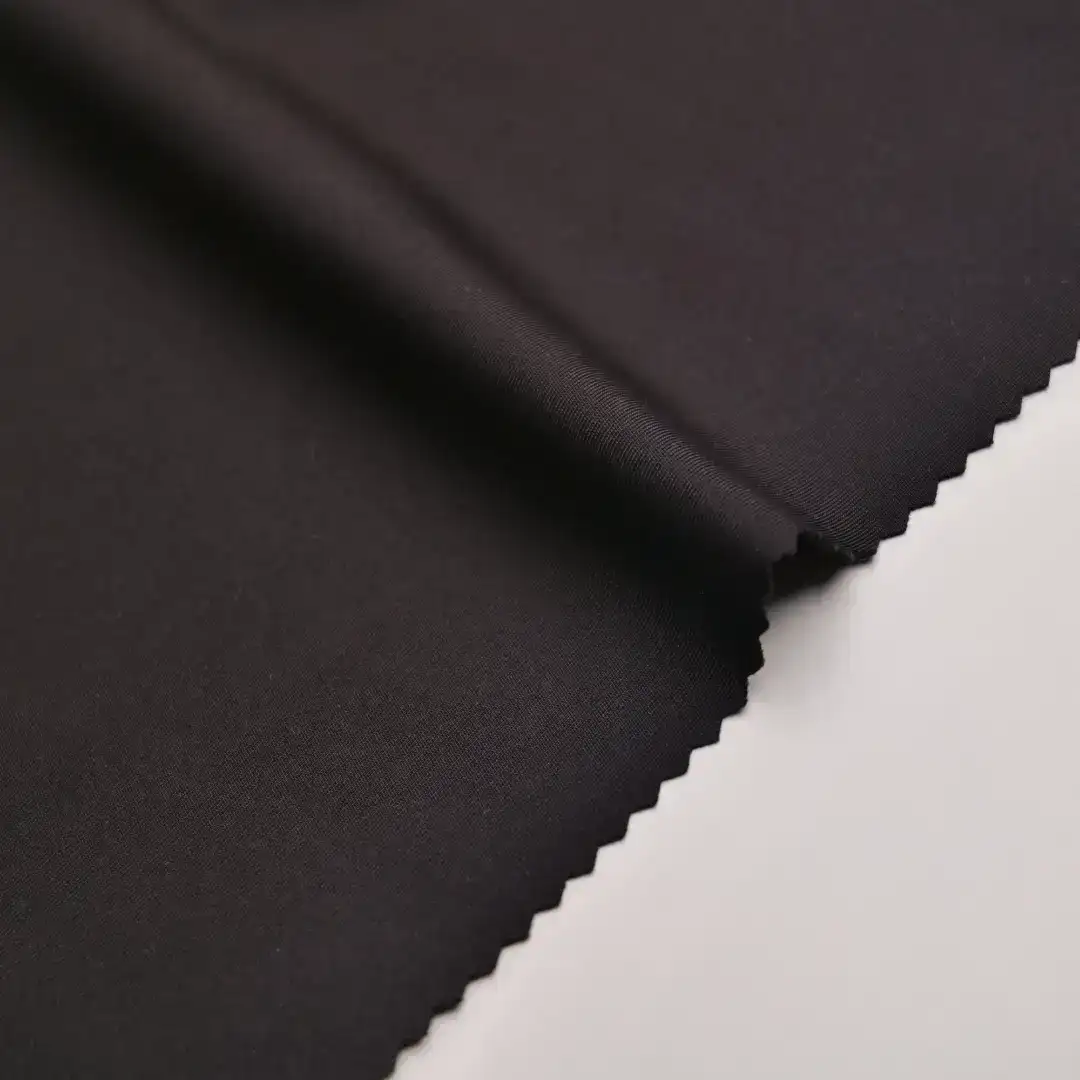 China Fabric for Jackets,Blazer,T-Shirt,Bomber jacket Interlock Knit Fabric Polyester Spandex Black color buy from China wholesaler bulk order at wholesale price free worldwide shipping Alibaba