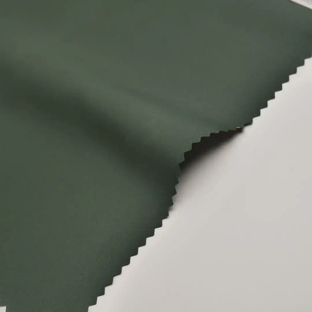 China Fabric for Down Jacket,Ski Suits Polyester Pongee Synthetic Woven Fabric Polyester Green color buy from China wholesaler bulk order at wholesale price free worldwide shipping Alibaba