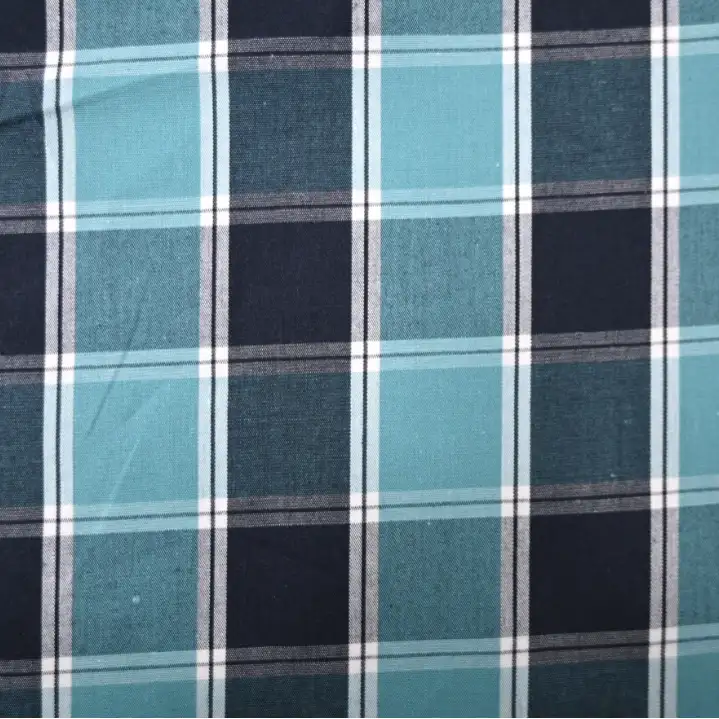 India Fabric for Shirt Cotton YD Twill Natural Woven Fabric Cotton Multi color check color buy from India wholesaler bulk order at wholesale price free worldwide shipping Alibaba