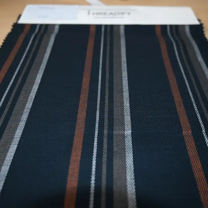 India Fabric for Shirt Cotton YD Twill Natural Woven Fabric Cotton Multi color Stripe color buy from India wholesaler bulk order at wholesale price free worldwide shipping Alibaba