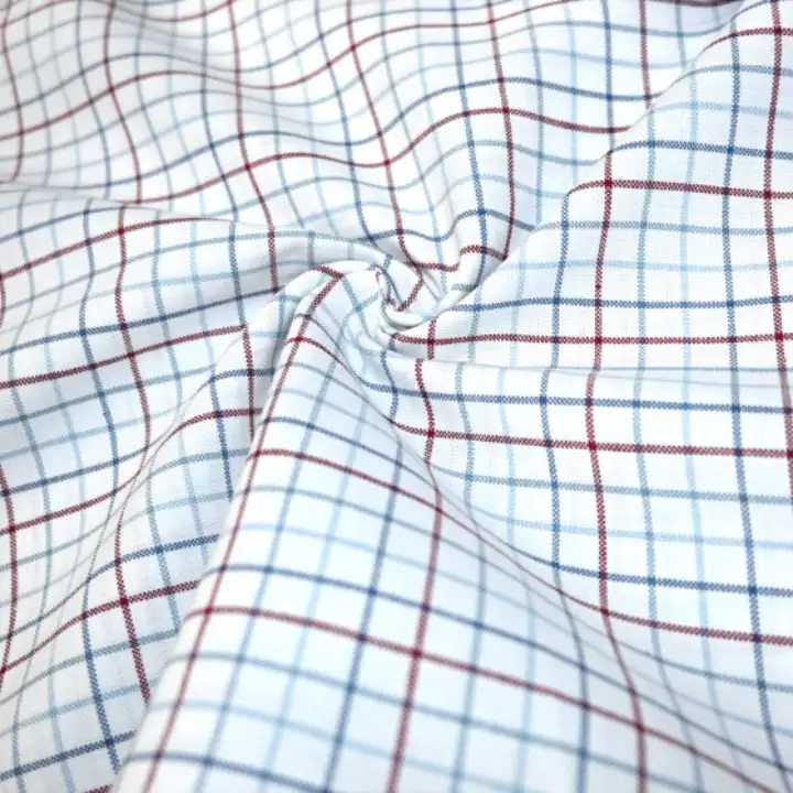 India Fabric for Shirt Cotton YD Twill Natural Woven Fabric Cotton Multi color Check color buy from India wholesaler bulk order at wholesale price free worldwide shipping Alibaba