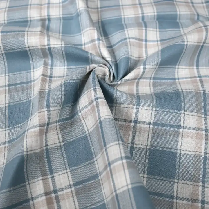 India Fabric for Shirt Cotton YD Twill Natural Woven Fabric Cotton Multi color Check color buy from India wholesaler bulk order at wholesale price free worldwide shipping Alibaba