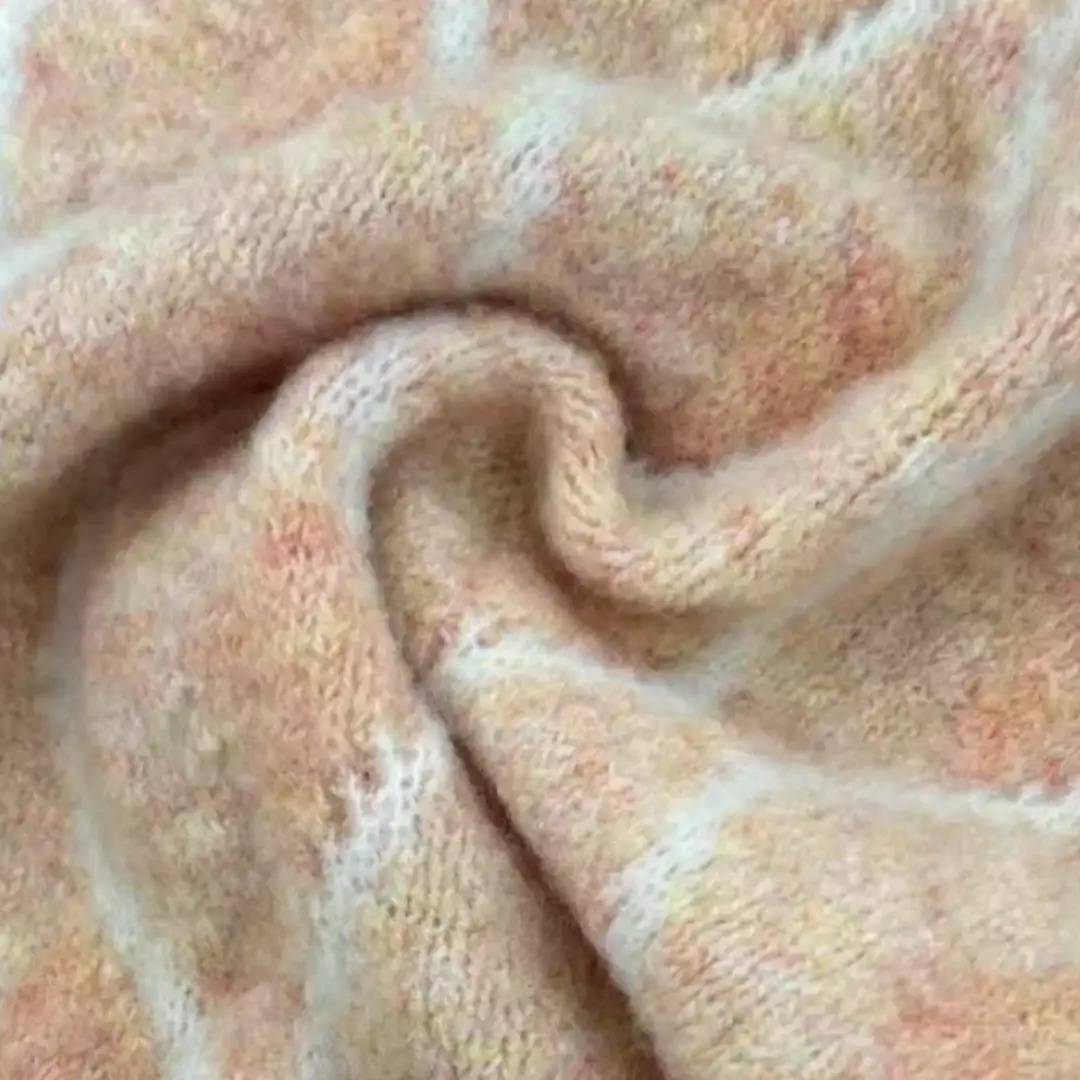 China Yarn for Round Neck Pullover (Sweater),U-Neck Cardigan (Sweater),Kids V-Neck Cardigan (Sweater) Mossy Yarn Fancy Yarn Acrylic Recycled Polyester Spandex Yellow powder color buy from China wholesaler bulk order at wholesale price free worldwide shipping Alibaba