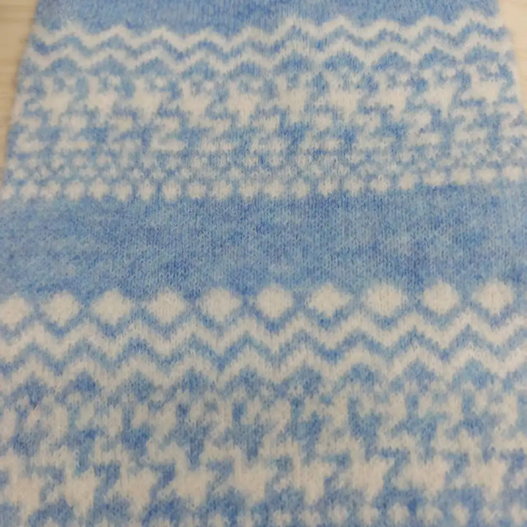 China Yarn for Open Cardigan (Sweater),Full-Zipper Cardigan (Sweater),Half-Zipper Cardigan (Sweater) Mossy Yarn Fancy Yarn Recycled Polyester Acrylic Polyester Spandex white，blue color buy from China wholesaler bulk order at wholesale price free worldwide shipping Alibaba