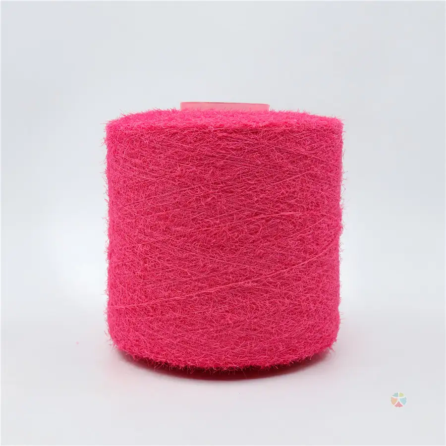 China Yarn for T-shirt (Sweater),Polo T-shirt (Sweater),Knitted Leggings (Sweater),Knitted Trousers (Sweater),Tie-Front Top (Sweater),Scallop Trims Cardigan (Sweater),Tube Top and Mini Skirt Set (Sweater) Chenille Yarn Fancy Yarn Recycled Polyester Polyester 18 color buy from China wholesaler bulk order at wholesale price free worldwide shipping Alibaba