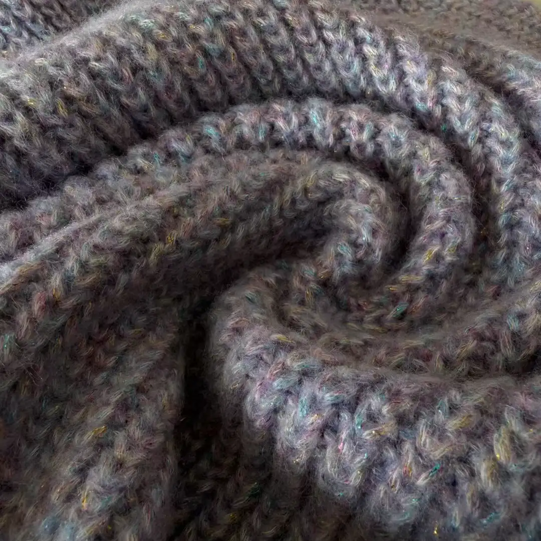 China Yarn for Open Cardigan (Sweater),Full-Zipper Cardigan (Sweater),Half-Zipper Cardigan (Sweater),Round Neck Pullover (Sweater),Hoodie  (Sweater) Air Spun Yarn Fancy Yarn Cotton Lurex Polyester Lavender color buy from China wholesaler bulk order at wholesale price free worldwide shipping Alibaba