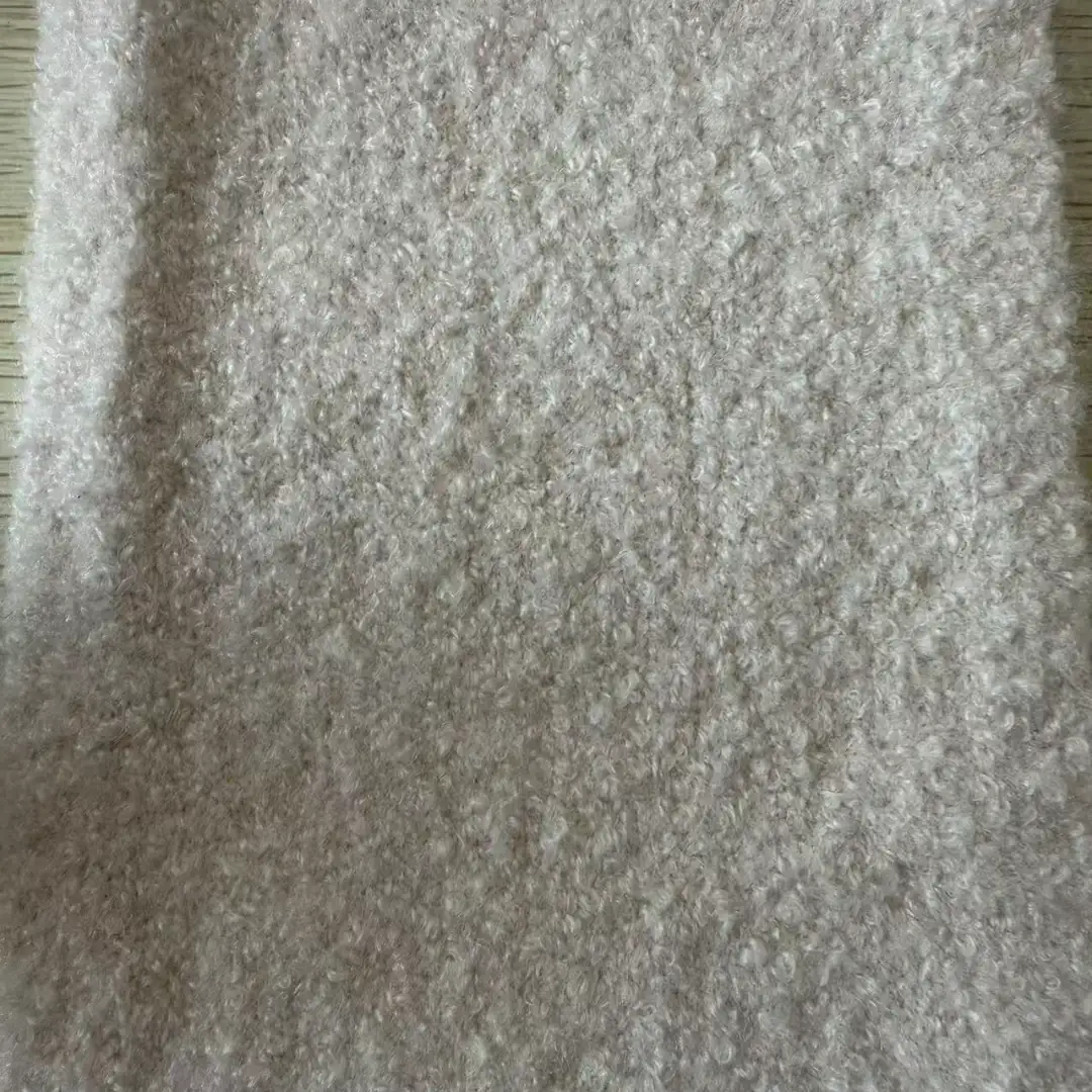 China Yarn for Open Cardigan (Sweater),Full-Zipper Cardigan (Sweater),Half-Zipper Cardigan (Sweater),Round Neck Pullover (Sweater),Crop Top Pullover (Sweater),Hoodie  (Sweater) Boucle Yarn Fancy Yarn Polyester Nylon Elastane Off-White color buy from China wholesaler bulk order at wholesale price free worldwide shipping Alibaba