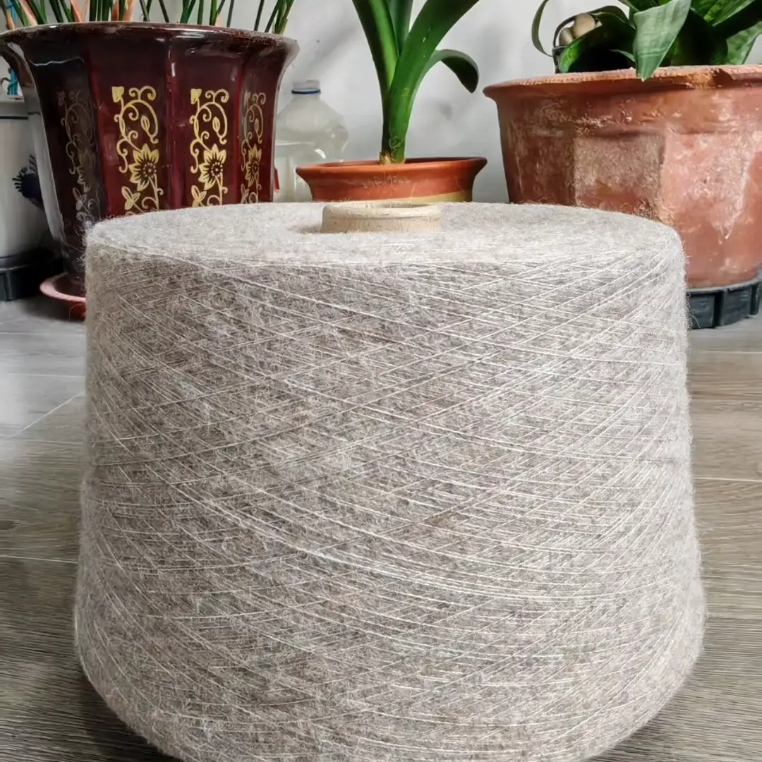 China Yarn for Full-Zipper Cardigan (Sweater),Half-Zipper Cardigan (Sweater),Shirt Long Sleeve Button (Sweater) Mossy Yarn Fancy Yarn Recycled Polyester Polyester Wool Acrylic Spandex light tan color buy from China wholesaler bulk order at wholesale price free worldwide shipping Alibaba