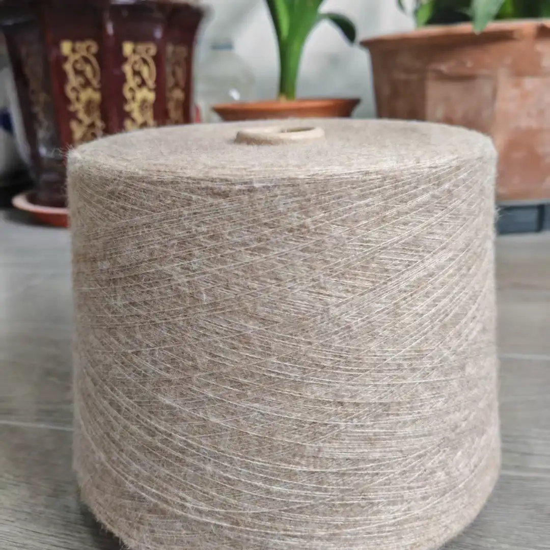China Yarn for Full-Zipper Cardigan (Sweater),Half-Zipper Cardigan (Sweater),Shirt Long Sleeve Button (Sweater) Mossy Yarn Fancy Yarn Recycled Polyester Polyester Wool Acrylic Spandex Brown color buy from China wholesaler bulk order at wholesale price free worldwide shipping Alibaba