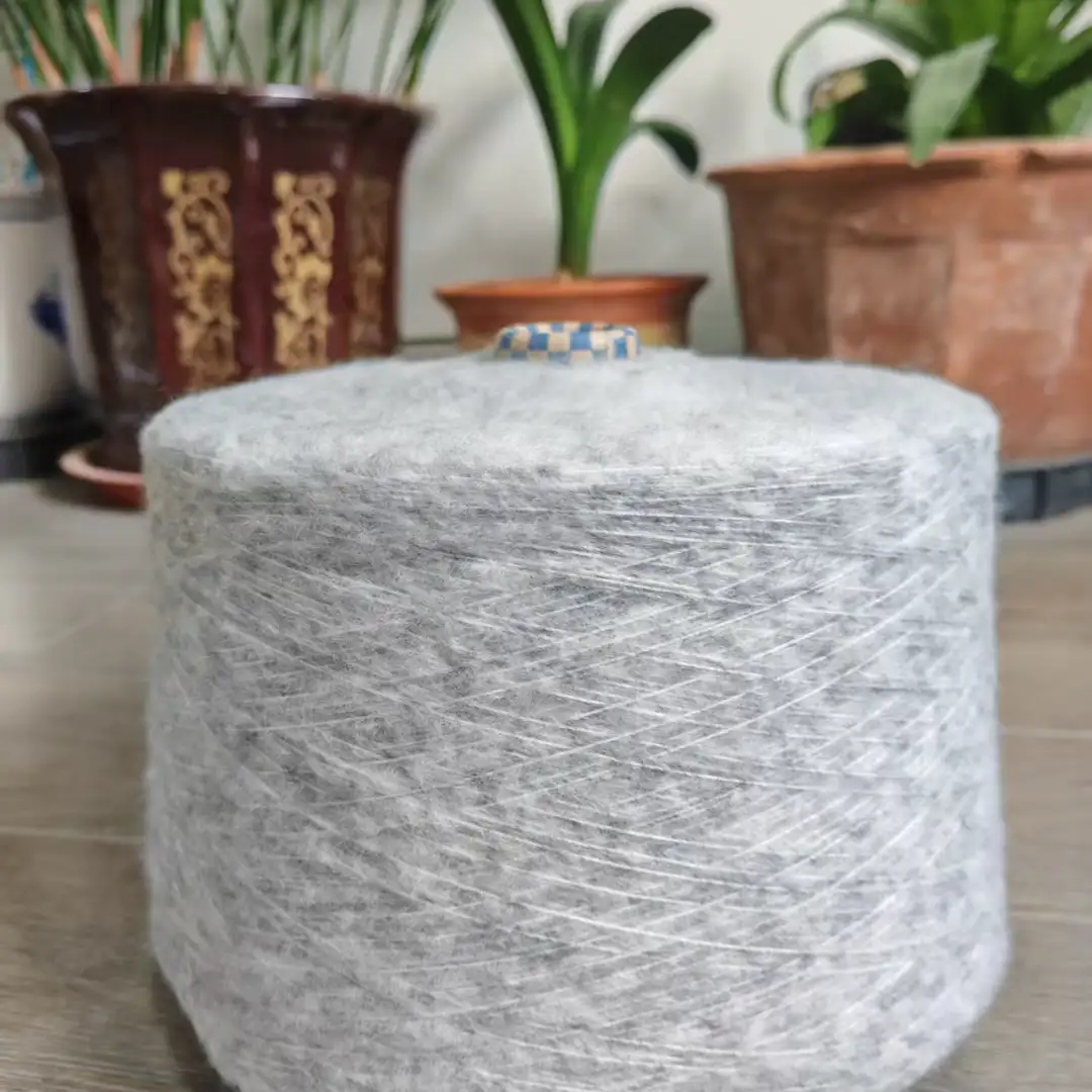 China Yarn for Open Cardigan (Sweater),Full-Zipper Cardigan (Sweater),Half-Zipper Cardigan (Sweater),Shirt Long Sleeve Button (Sweater) Air Spun Yarn Fancy Yarn Recycled Polyester Polyester Acrylic Nylon Wool Gray color buy from China wholesaler bulk order at wholesale price free worldwide shipping Alibaba