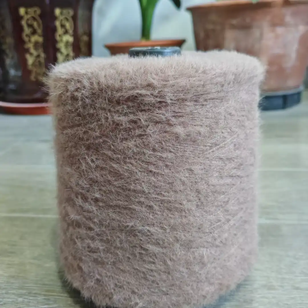 China Yarn for Open Cardigan (Sweater),Full-Zipper Cardigan (Sweater),Half-Zipper Cardigan (Sweater) Cat Feather Yarn Fancy Yarn Nylon Brown color buy from China wholesaler bulk order at wholesale price free worldwide shipping Alibaba