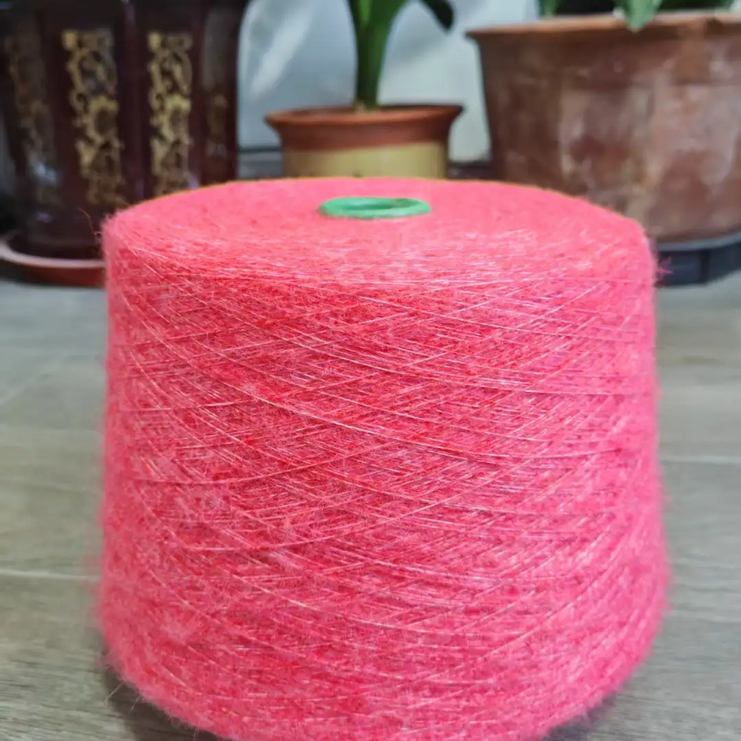 China Yarn for Open Cardigan (Sweater),Full-Zipper Cardigan (Sweater),Half-Zipper Cardigan (Sweater) Mossy Yarn Fancy Yarn Recycled Polyester Polyester Acrylic Wool Spandex pink color buy from China wholesaler bulk order at wholesale price free worldwide shipping Alibaba