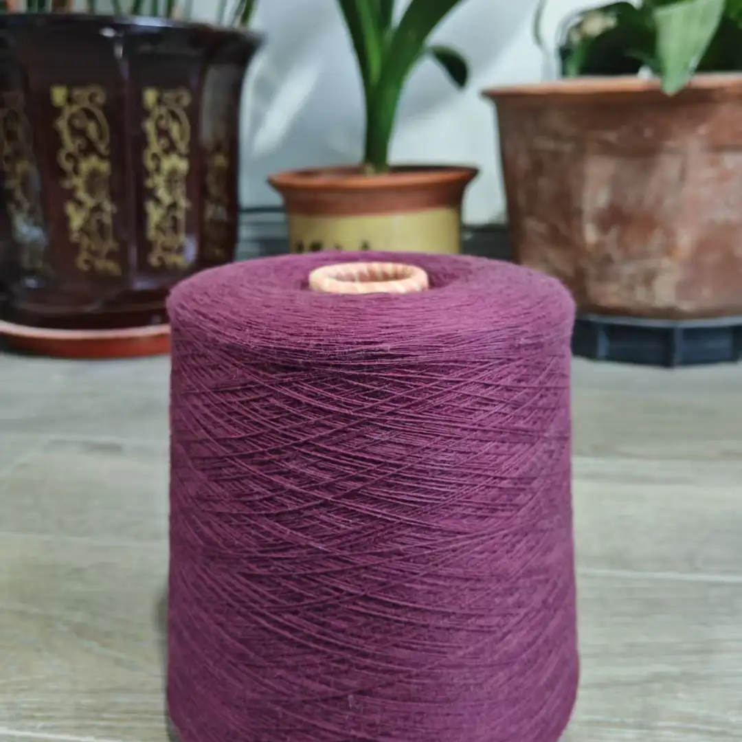 China Yarn for Open Cardigan (Sweater),Full-Zipper Cardigan (Sweater),Half-Zipper Cardigan (Sweater) Ring Spun Regular Yarn Cotton Acrylic wine red color buy from China wholesaler bulk order at wholesale price free worldwide shipping Alibaba