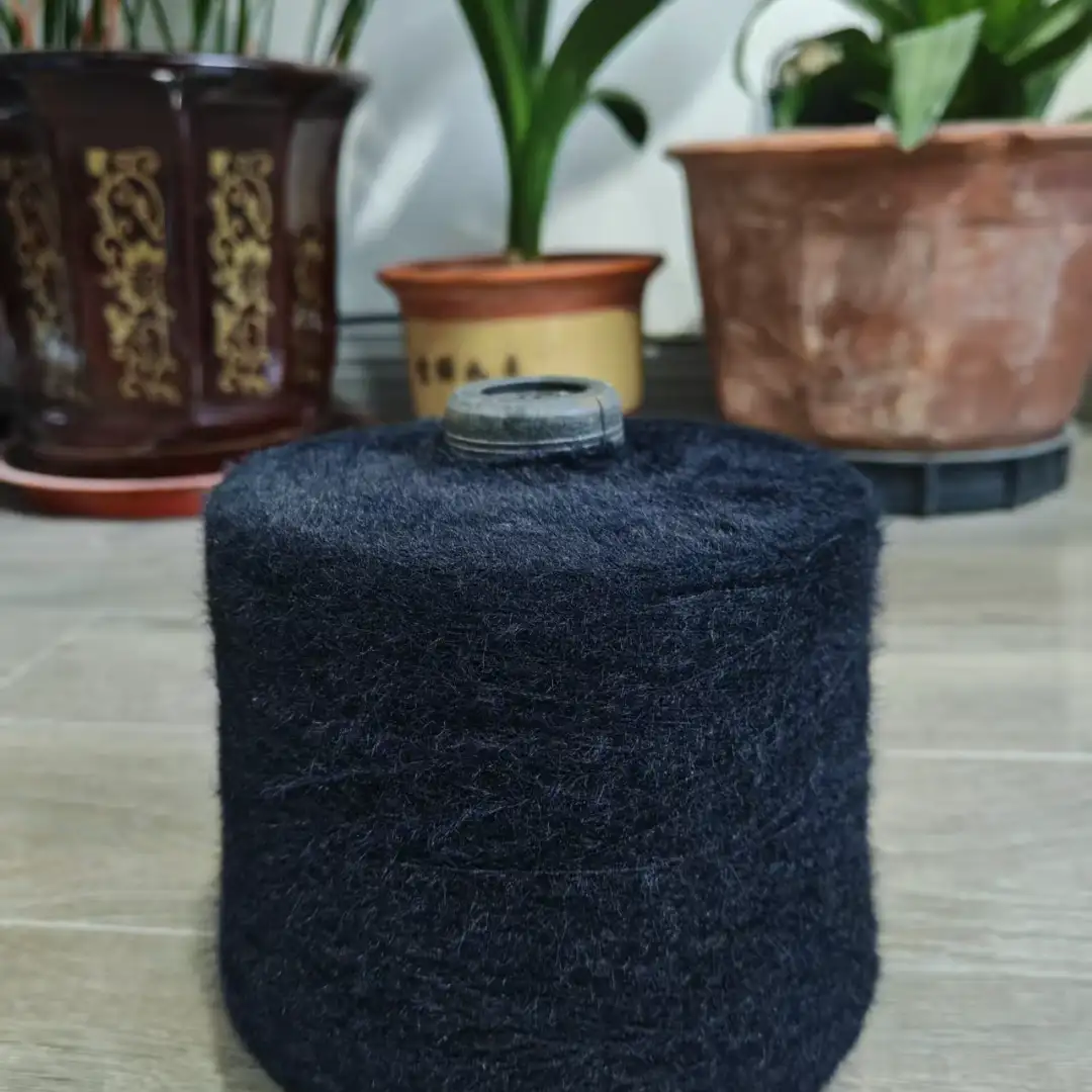 China Yarn for Open Cardigan (Sweater),Full-Zipper Cardigan (Sweater),Half-Zipper Cardigan (Sweater) Cat Feather Yarn Fancy Yarn Nylon BLACK color buy from China wholesaler bulk order at wholesale price free worldwide shipping Alibaba