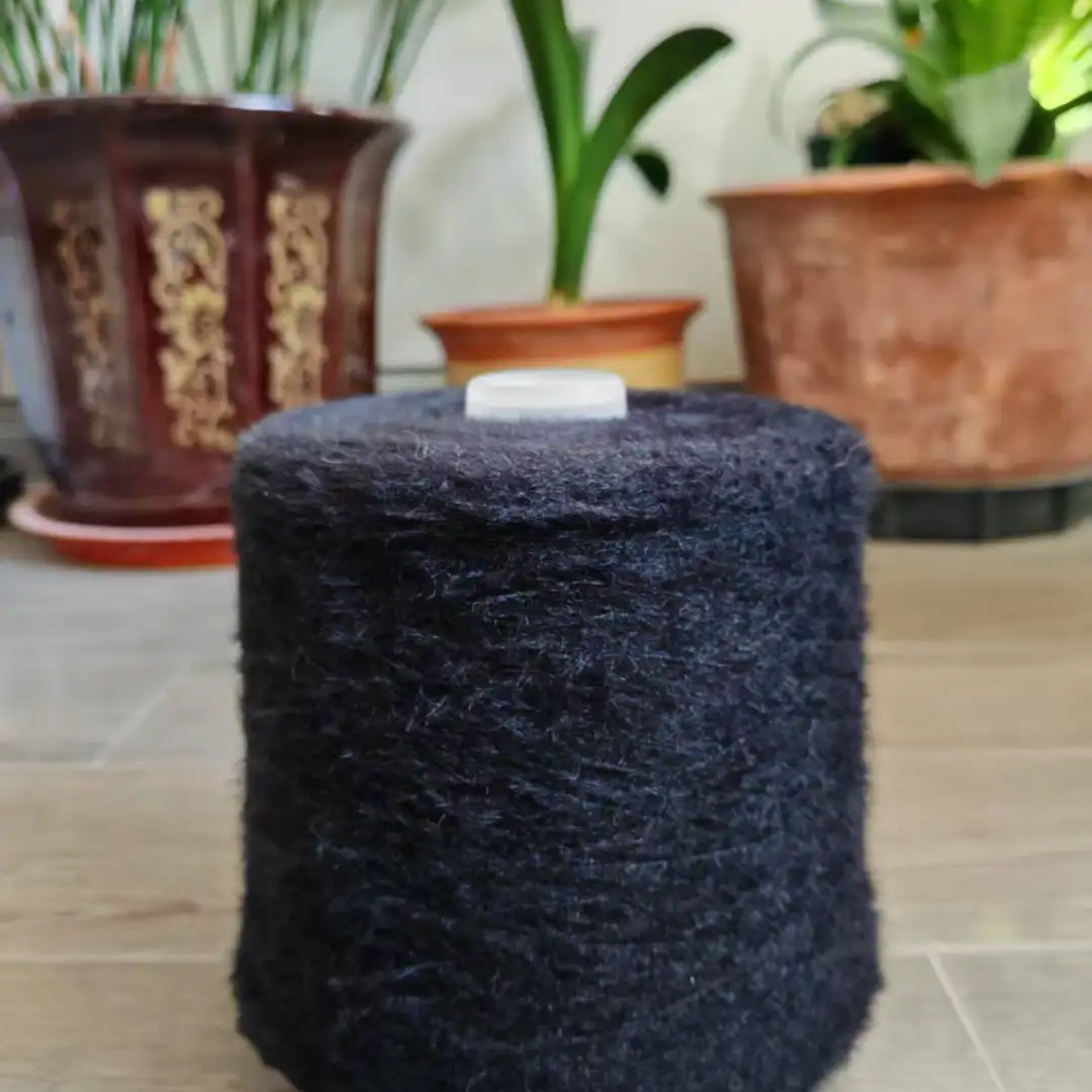 China Yarn for Full-Zipper Cardigan (Sweater),Half-Zipper Cardigan (Sweater),Shirt Long Sleeve Button (Sweater) Cat Feather Yarn Fancy Yarn Nylon BLACK color buy from China wholesaler bulk order at wholesale price free worldwide shipping Alibaba