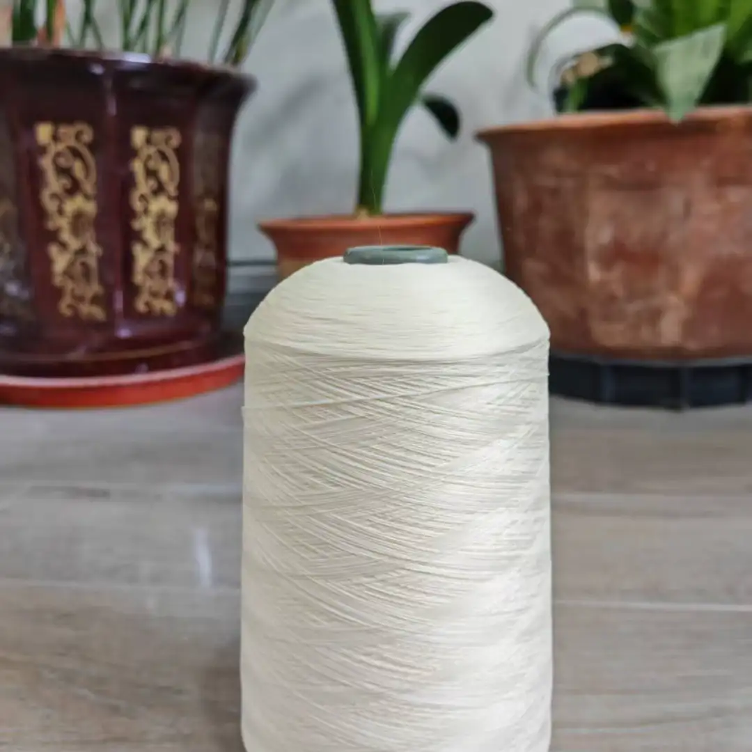 China Yarn for Full-Zipper Cardigan (Sweater),Half-Zipper Cardigan (Sweater),Shirt Long Sleeve Button (Sweater) Raw Polyester Filament Raw Yarn Polyester cream-coloured color buy from China wholesaler bulk order at wholesale price free worldwide shipping Alibaba
