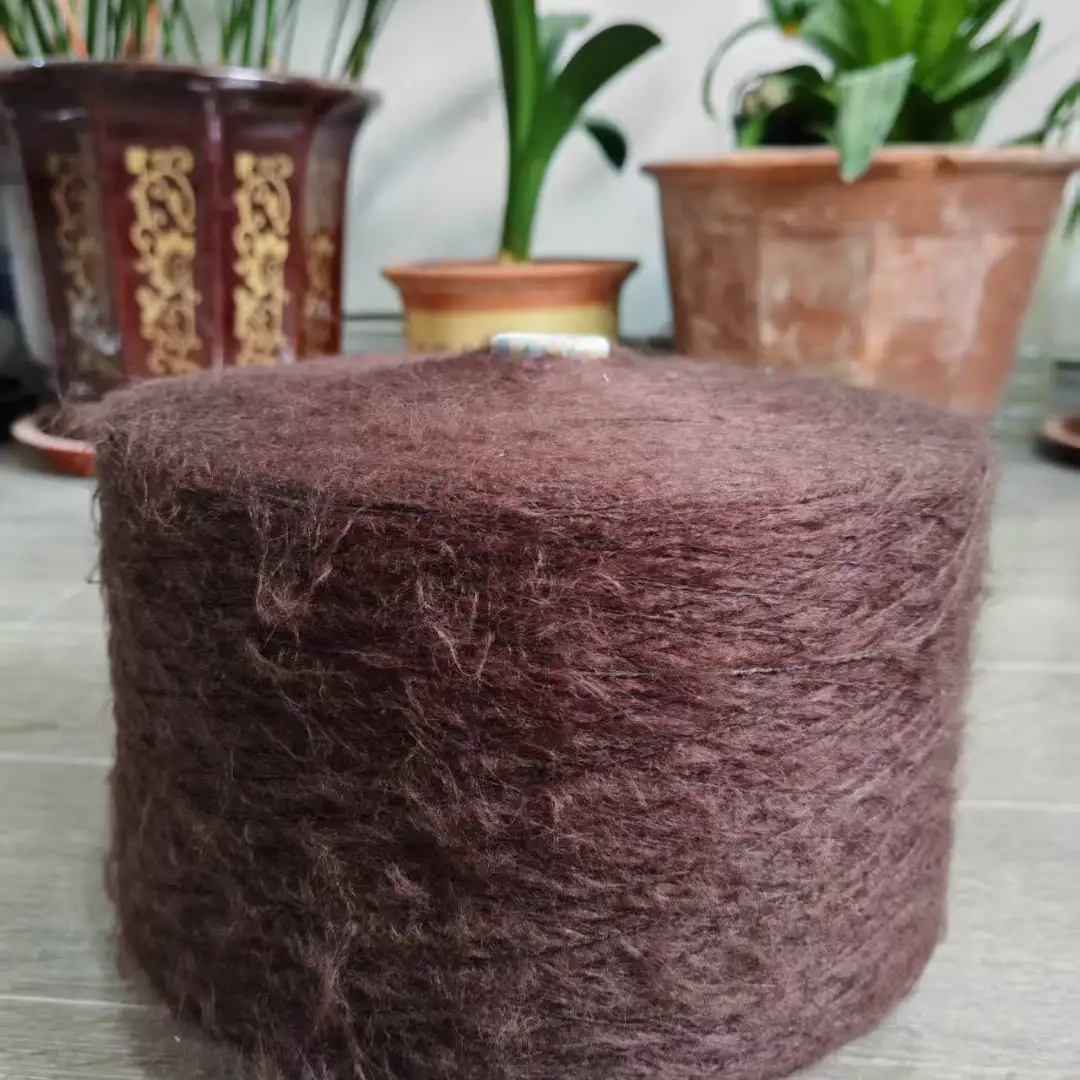China Yarn for Open Cardigan (Sweater),Half-Zipper Cardigan (Sweater),Shirt Long Sleeve Button (Sweater) Mossy Yarn Fancy Yarn Acrylic Polyester Spandex Brown color buy from China wholesaler bulk order at wholesale price free worldwide shipping Alibaba