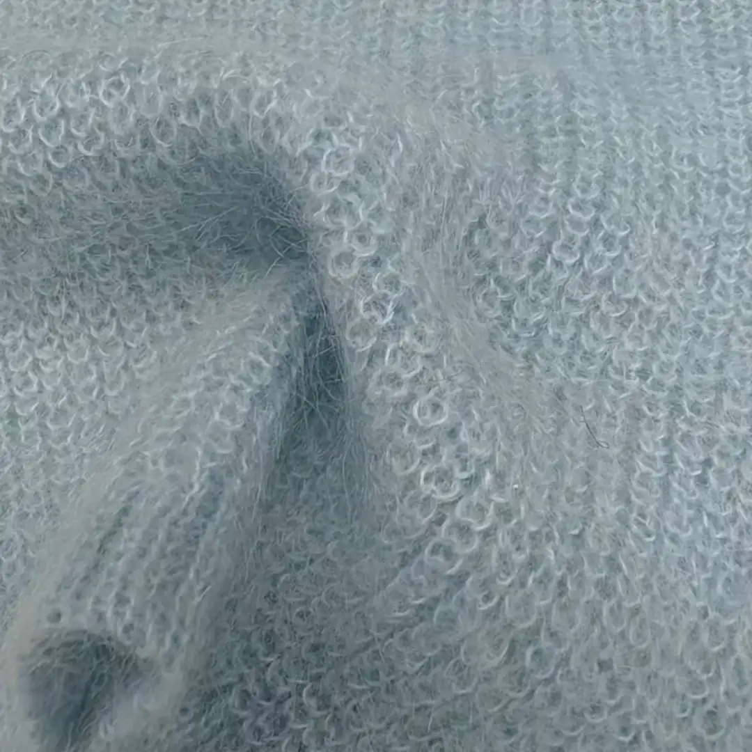 China Yarn for Open Cardigan (Sweater),Full-Zipper Cardigan (Sweater),Half-Zipper Cardigan (Sweater) Mossy Yarn Fancy Yarn Mohair Wool Nylon blue color buy from China wholesaler bulk order at wholesale price free worldwide shipping Alibaba