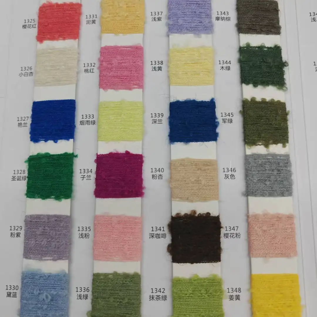 China Yarn for Full-Zipper Cardigan (Sweater),Half-Zipper Cardigan (Sweater),Shirt Long Sleeve Button (Sweater) Boucle Yarn Fancy Yarn Polyester Wool Recycled Polyester purple,blue color buy from China wholesaler bulk order at wholesale price free worldwide shipping Alibaba