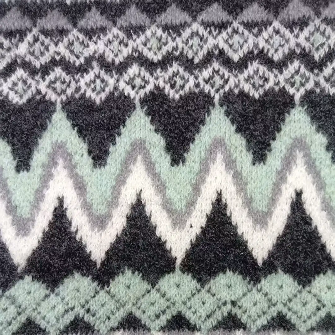 China Yarn for Knitted Jacket (Sweater),Round Neck Pullover (Sweater),Crew Neck Pullover (Sweater),Hoodie  (Sweater) Mossy Yarn Fancy Yarn Polyester Wool Acrylic Nylon Elastane Green, gray, white color buy from China wholesaler bulk order at wholesale price free worldwide shipping Alibaba