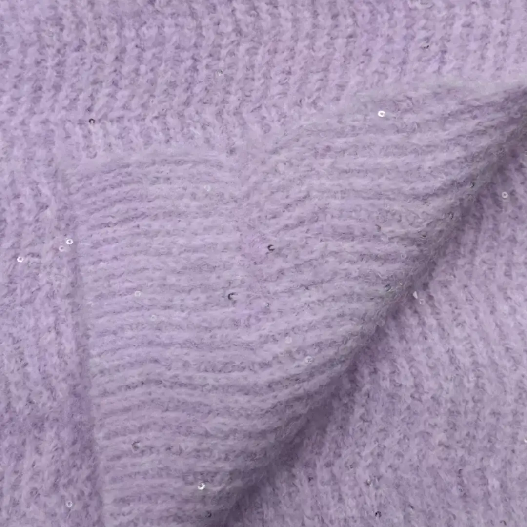 China Yarn for Round Neck Pullover (Sweater),Hoodie  (Sweater),Dresses (Pullover) (Sweater),Skirt (Sweater),Roll Neck Jumper (Sweater) Mossy Yarn Fancy Yarn Wool Nylon Polyester Elastane Sequin blue, purple, sparkling color buy from China wholesaler bulk order at wholesale price free worldwide shipping Alibaba