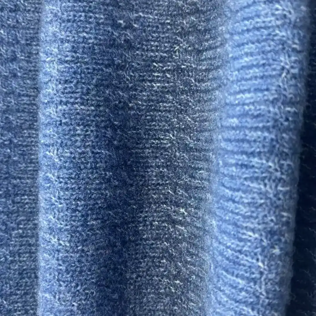 China Yarn for Open Cardigan (Sweater),Full-Zipper Cardigan (Sweater),Round Neck Pullover (Sweater),Crew Neck Pullover (Sweater) Mossy Yarn Fancy Yarn Recycled Polyester Polyester Recycled Acrylic Wool Spandex Deep blue and light blue alternate color buy from China wholesaler bulk order at wholesale price free worldwide shipping Alibaba