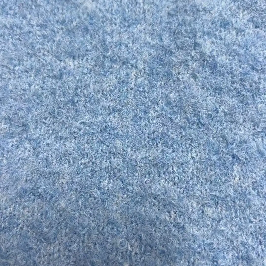 China Yarn for Open Cardigan (Sweater),Full-Zipper Cardigan (Sweater),Shirt Long Sleeve Button (Sweater),Crew Neck Pullover (Sweater) Boucle Yarn Fancy Yarn Polyester Acrylic Wool Elastane China Blue color buy from China wholesaler bulk order at wholesale price free worldwide shipping Alibaba