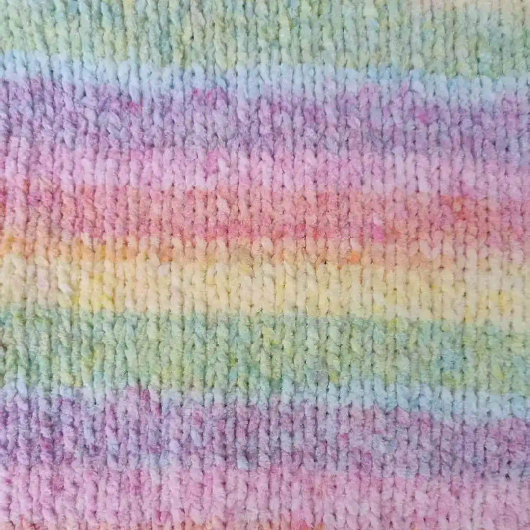 China Yarn for Ladies Vest (Sweater),Men’s Vest (Sweater),Open Cardigan (Sweater),Full-Zipper Cardigan (Sweater),Half-Zipper Cardigan (Sweater) Shiny Chenille Fancy Yarn Polyester rainbow color buy from China wholesaler bulk order at wholesale price free worldwide shipping Alibaba