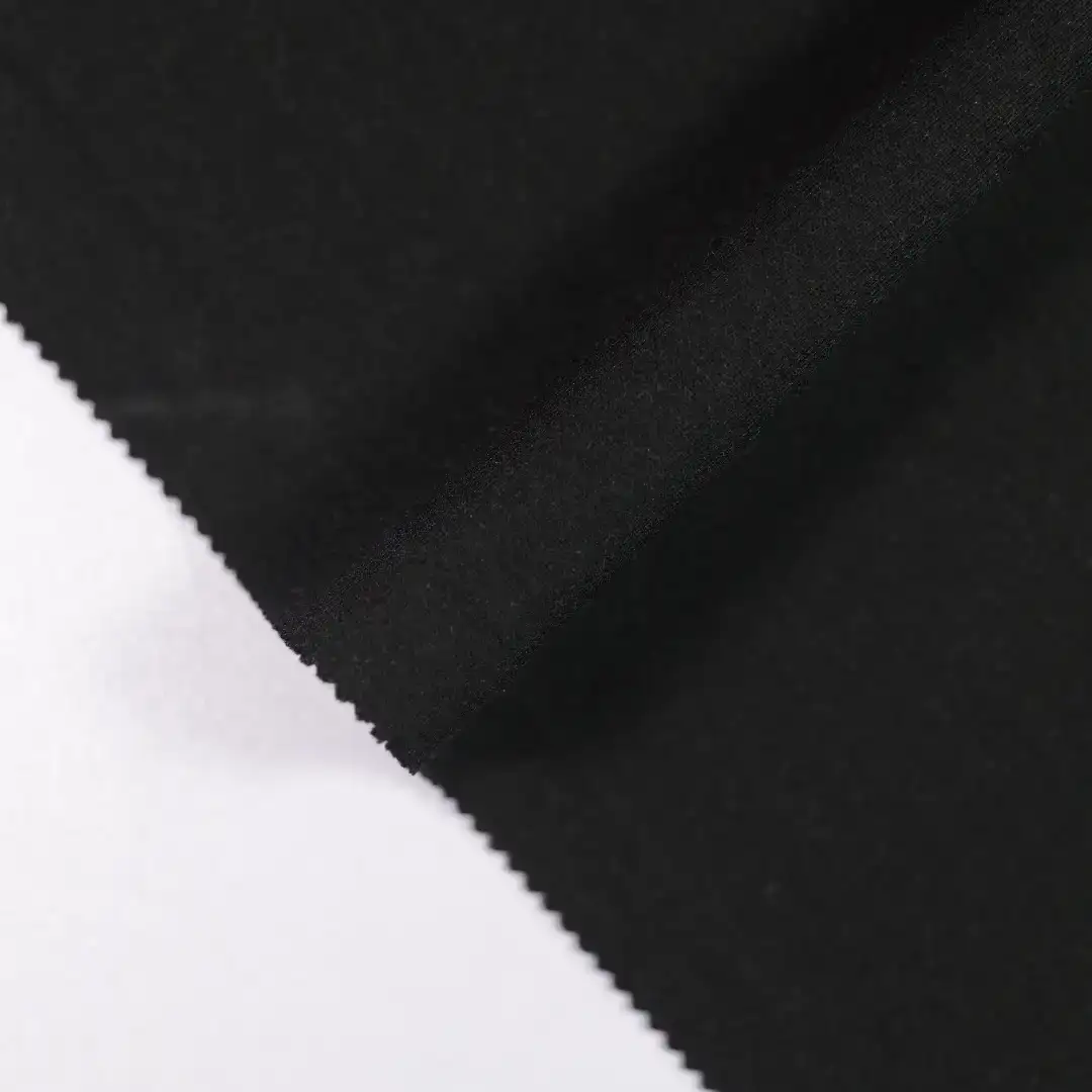 China Fabric for Hoodie,Sweatshirt,Flare Leggings Rib Knit Fabric Polyester Rayon Spandex BLACK color buy from China wholesaler bulk order at wholesale price free worldwide shipping Alibaba