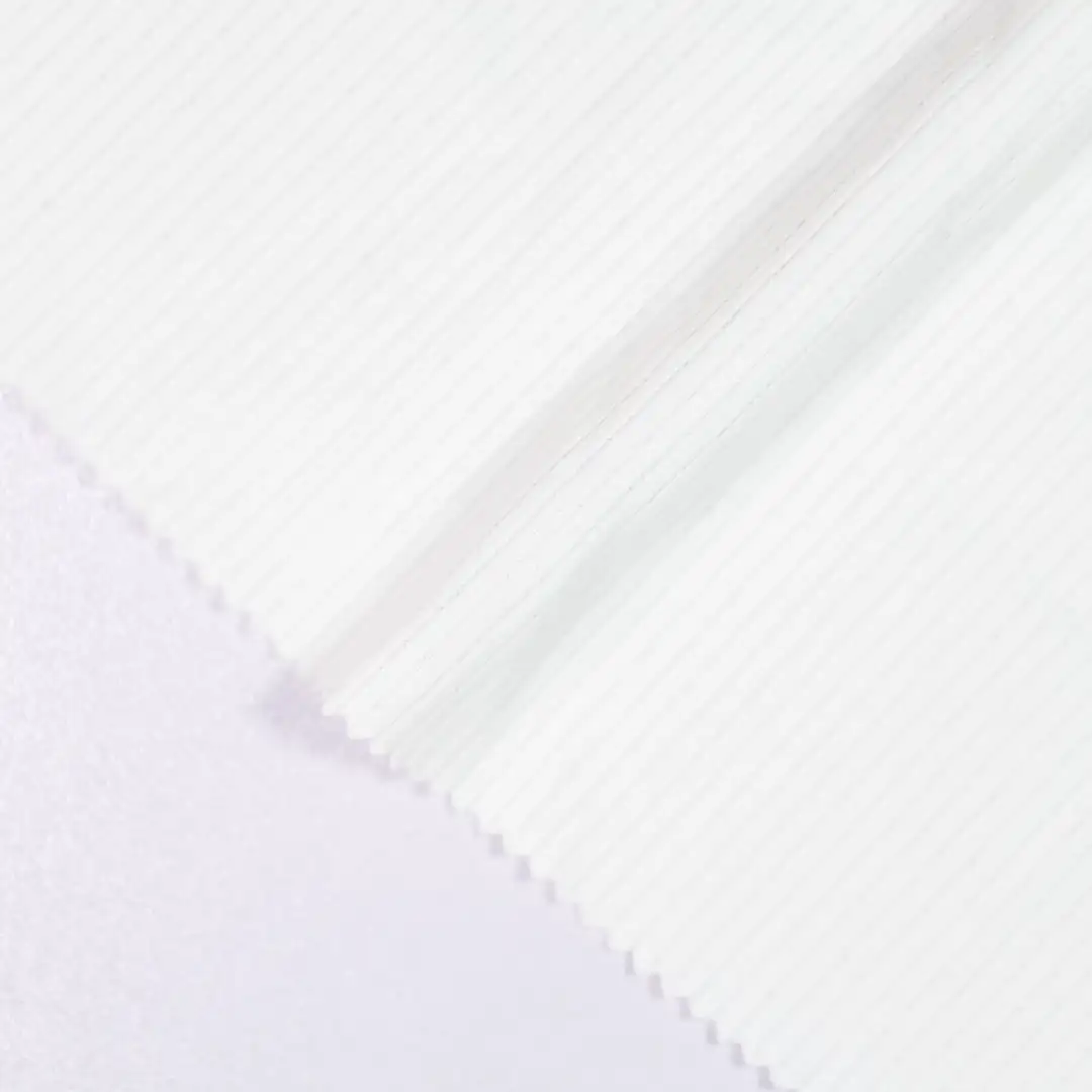 China Fabric for T-Shirt,Skirt,Shorts Rib Knit Fabric Polyester Spandex white color buy from China wholesaler bulk order at wholesale price free worldwide shipping Alibaba