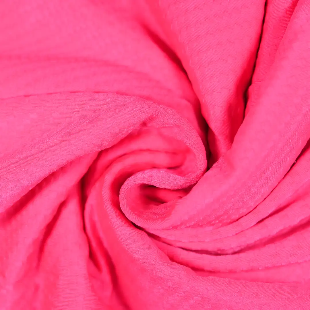 China Fabric for T-Shirt,Shorts,Backless Beach Dress Jacquard Knit Fabric Polyester Spandex pink color buy from China wholesaler bulk order at wholesale price free worldwide shipping Alibaba