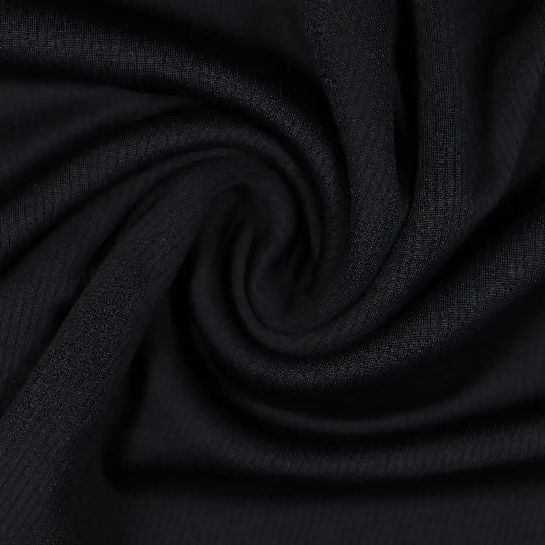 China Fabric for T-Shirt,Skirt,Puffball Strappy Dress Rib Knit Fabric Nylon Spandex black color buy from China wholesaler bulk order at wholesale price free worldwide shipping Alibaba