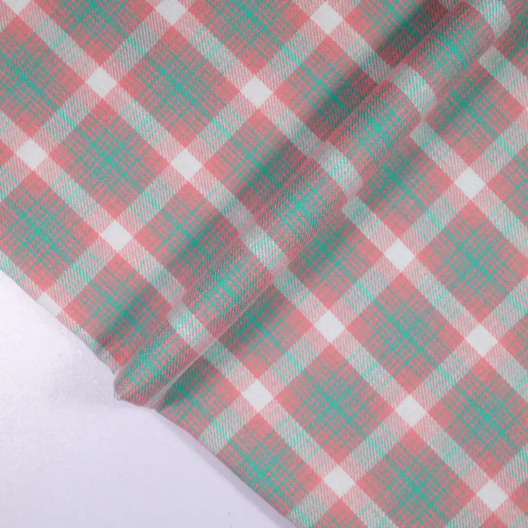 China Fabric for Shirt,Womens Slim Fit Shirt,Womens Stand Collar Shirt Yarn Dyed Check Natural Woven Fabric Cotton cyan pink color buy from China wholesaler bulk order at wholesale price free worldwide shipping Alibaba