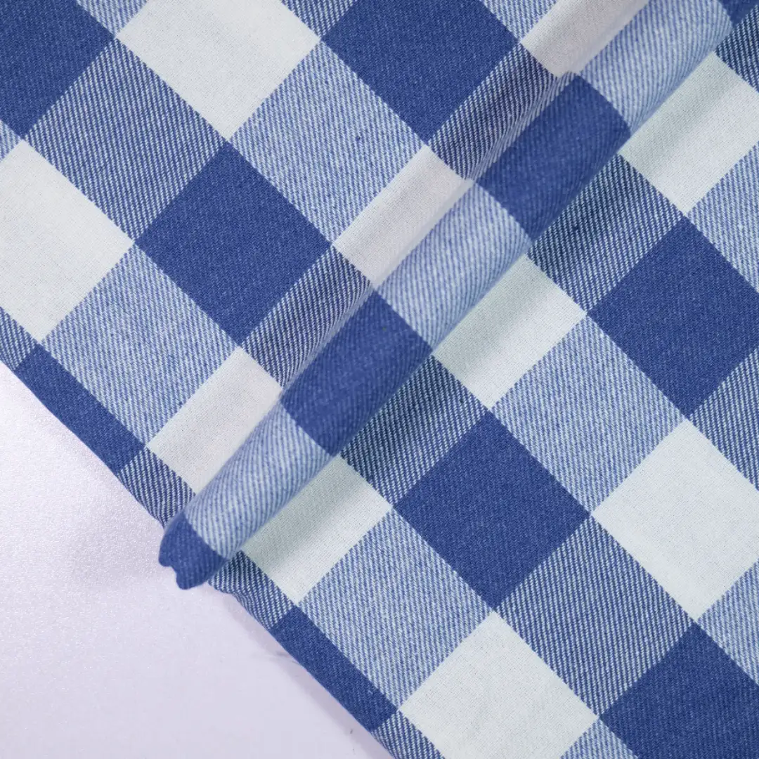 China Fabric for Shirt,Womens Slim Fit Shirt,Womens Stand Collar Shirt Yarn Dyed Check Natural Woven Fabric Cotton blue white color buy from China wholesaler bulk order at wholesale price free worldwide shipping Alibaba