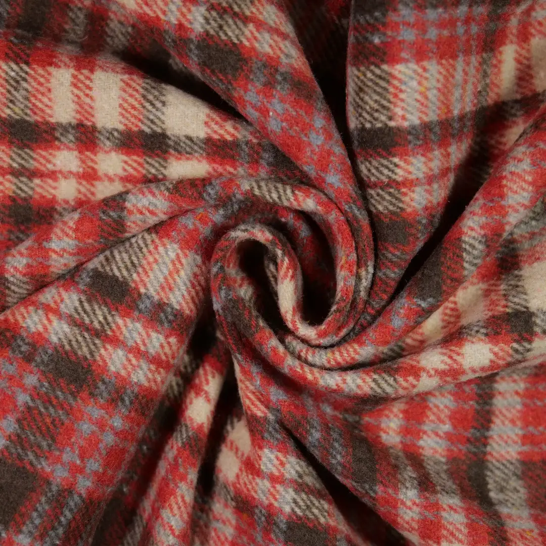 China Fabric for Jackets,Blazer,Overcoat Yarn Dyed Check Synthetic Woven Fabric Polyester Acrylic Chemical Fiber orange color buy from China wholesaler bulk order at wholesale price free worldwide shipping Alibaba